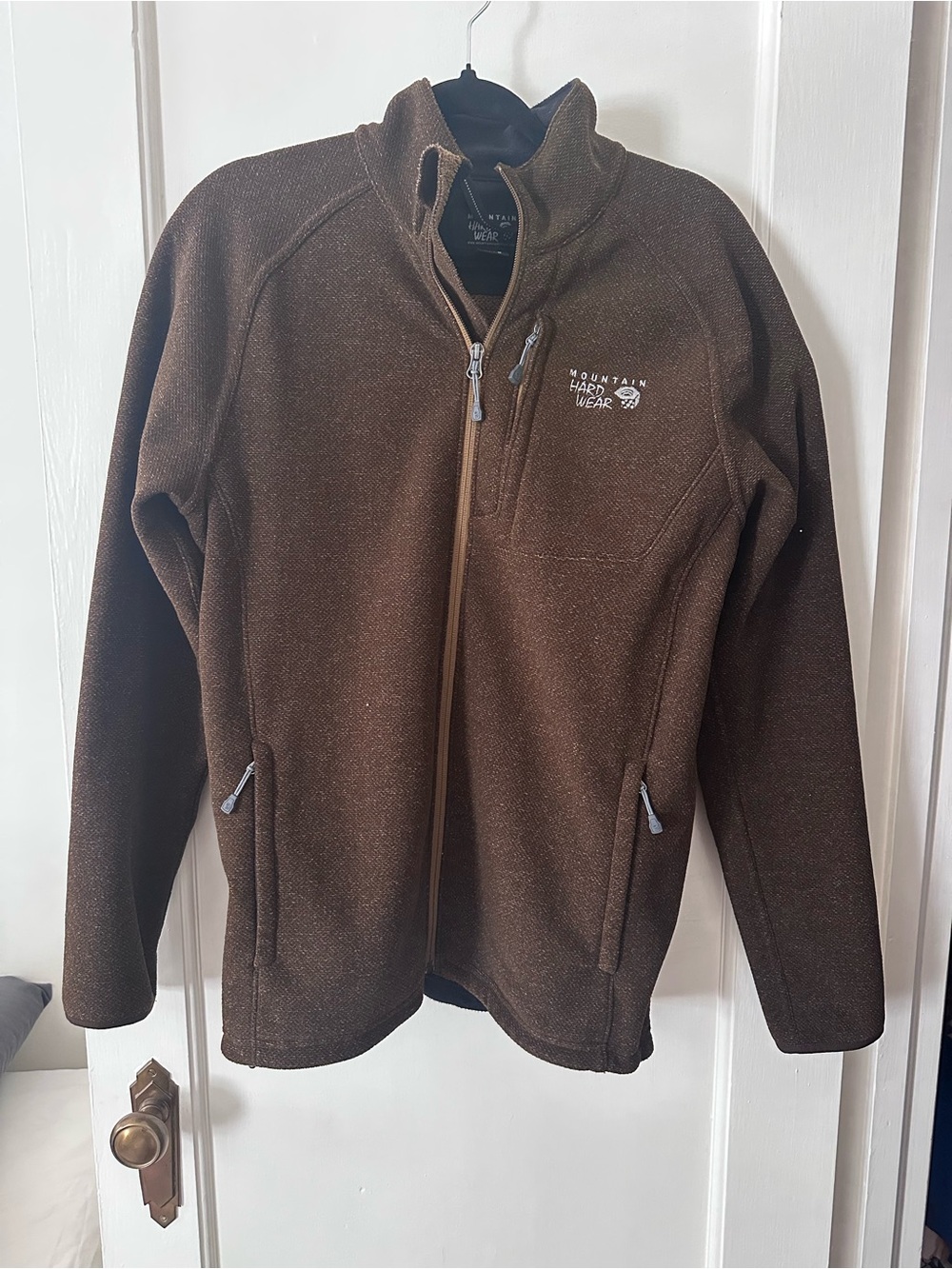 Mountain Hardwear Brown Full‑Zip Lightweight Fleece Jacket